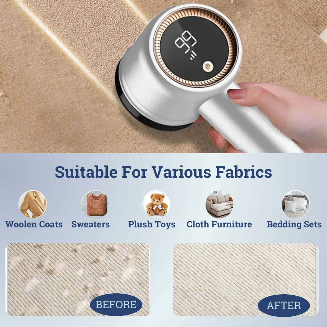 Portable lint & fabric shaver