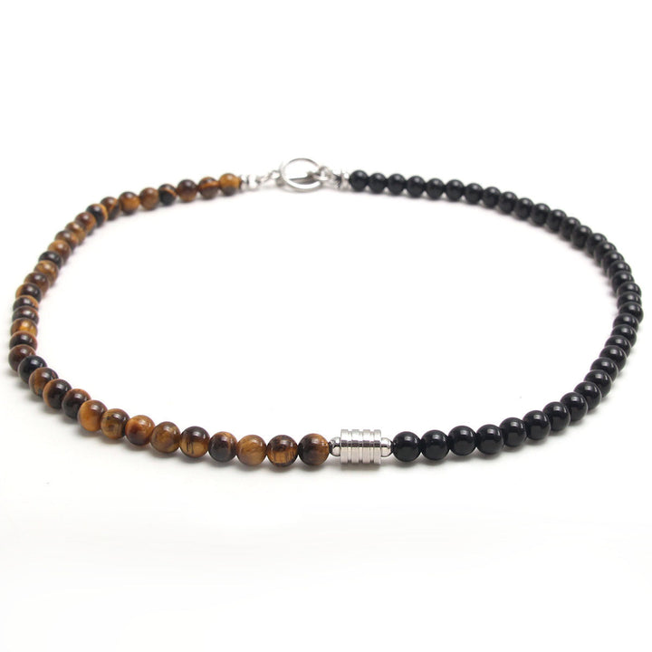 Obsidian Stone Beaded Necklace