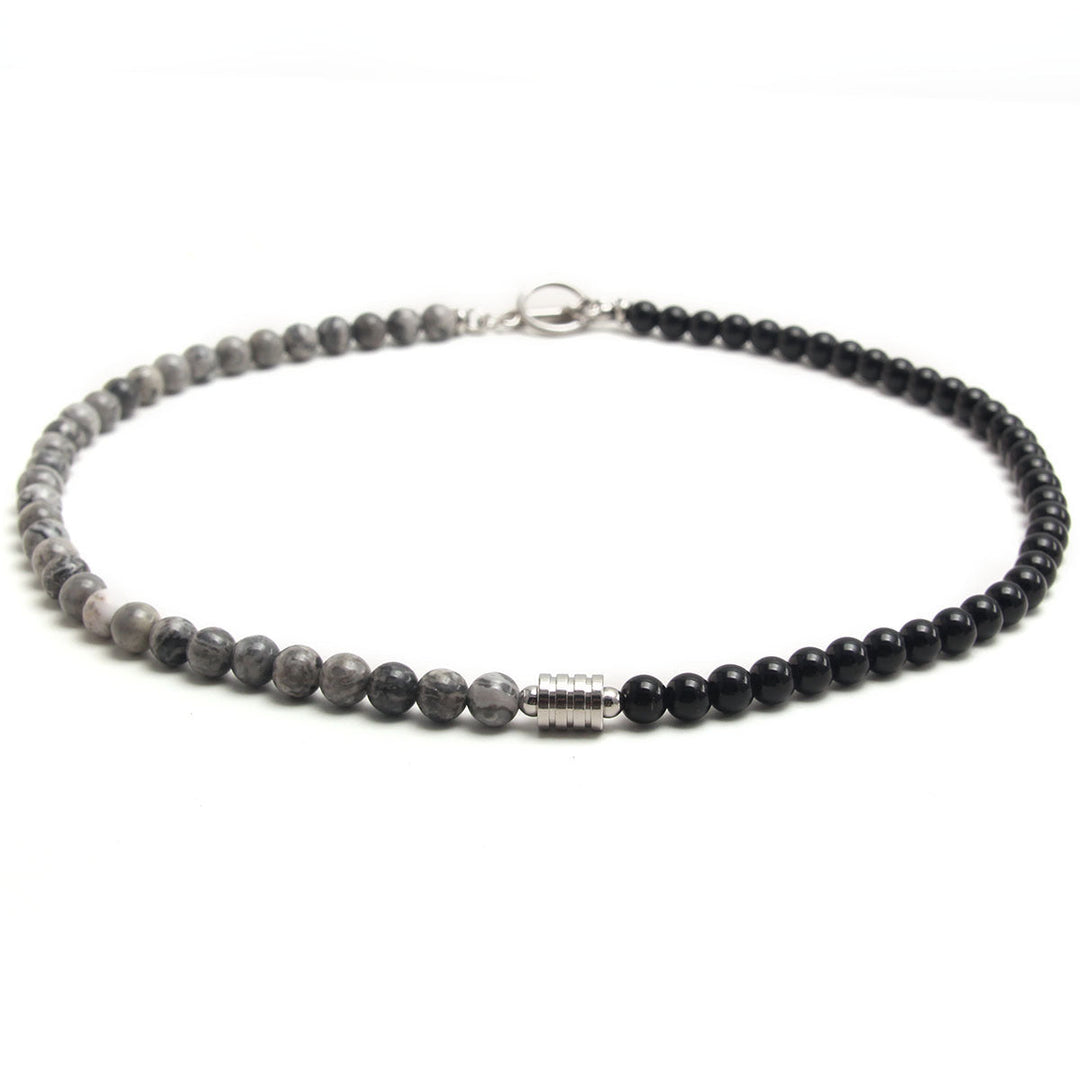 Obsidian Stone Beaded Necklace