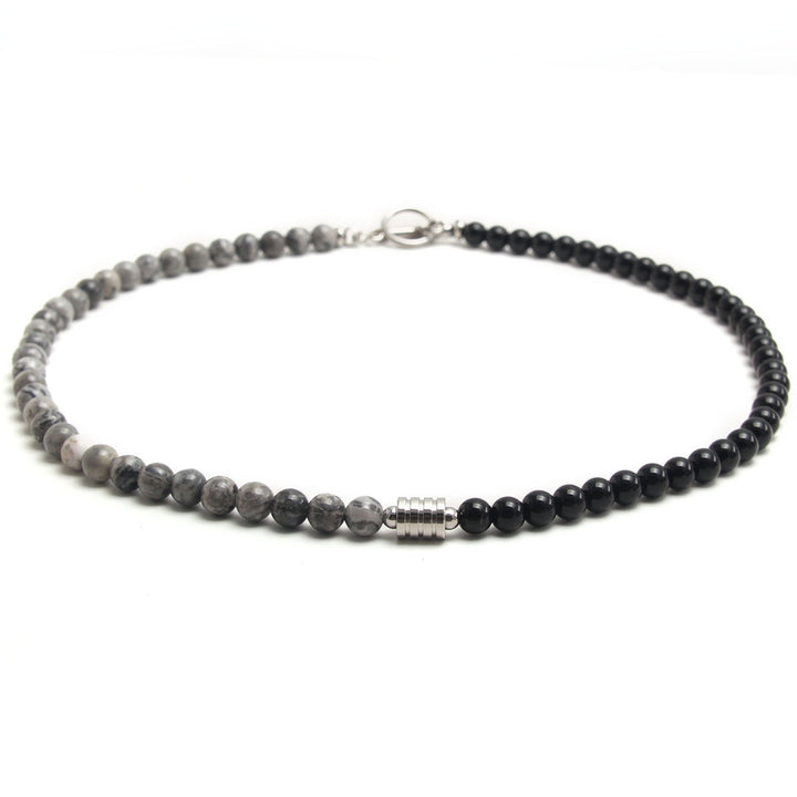 Obsidian Stone Beaded Necklace