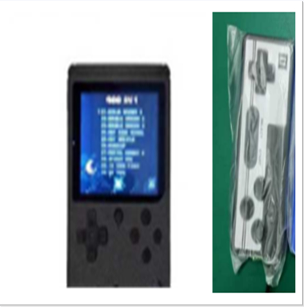 black console screen, packaged controller