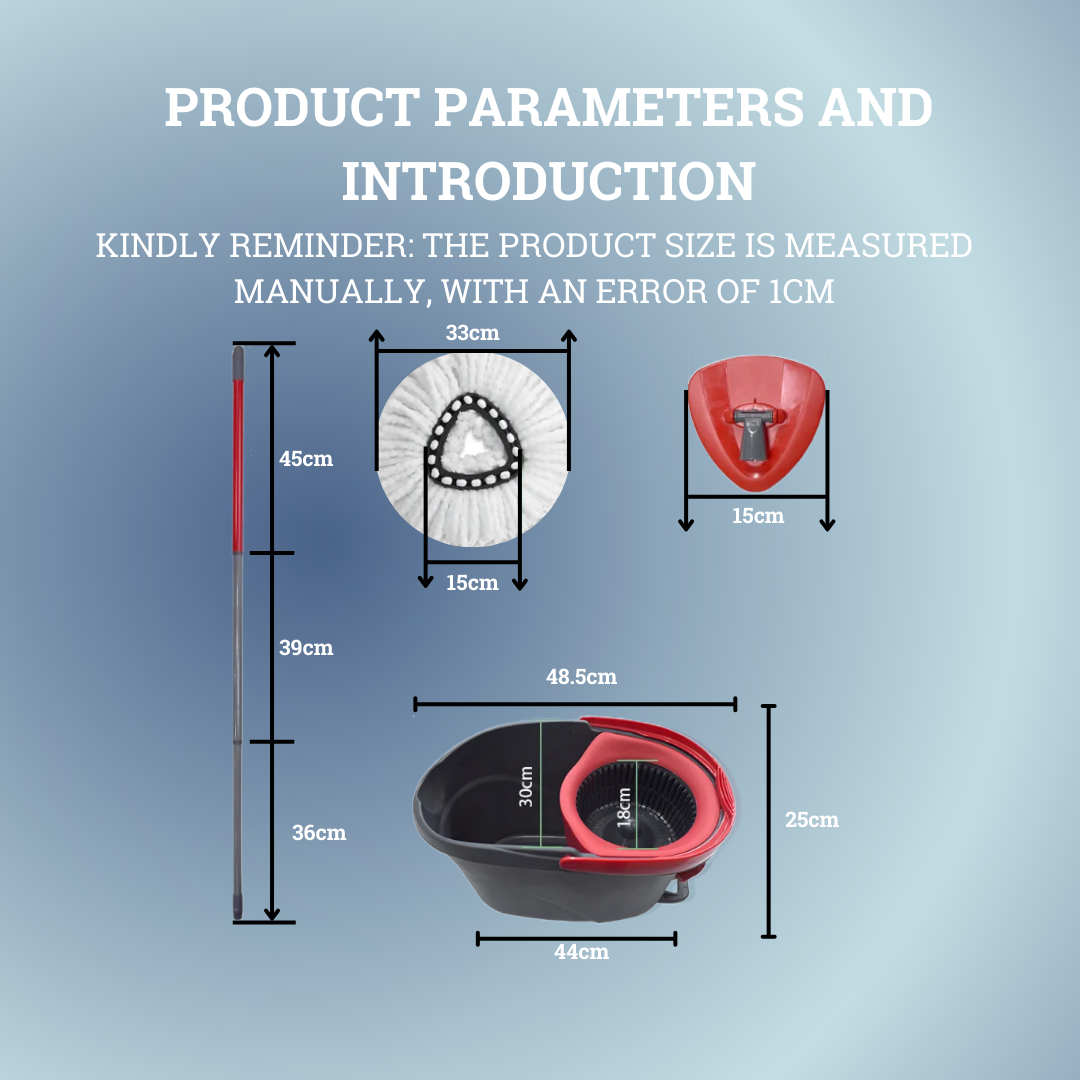 Ergonomic Rotating Mop Set