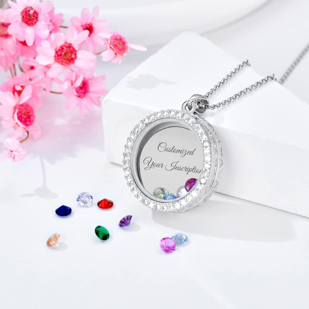 Custom Birthstone Locket Necklace