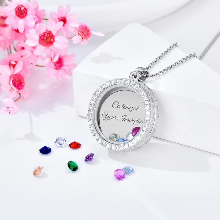 Custom Birthstone Locket Necklace