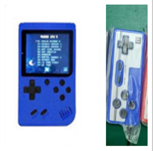 blue console screen, blue packaged controller