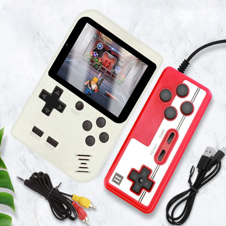 black console and red controller