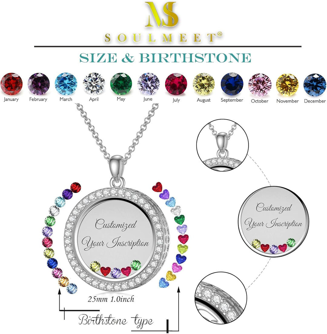 Custom Birthstone Locket Necklace