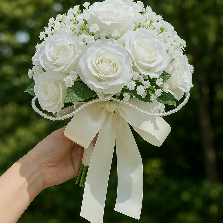 Silk Rose Bridal Bouquet