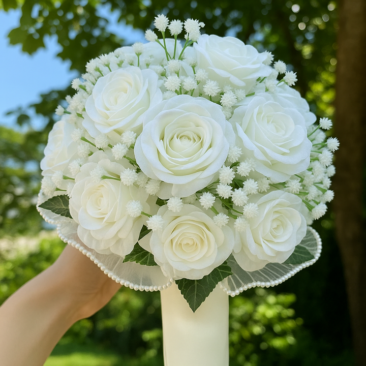 Silk Rose Bridal Bouquet