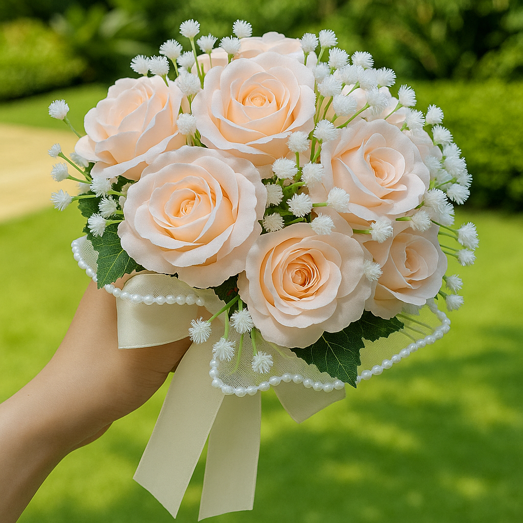 Silk Rose Bridal Bouquet