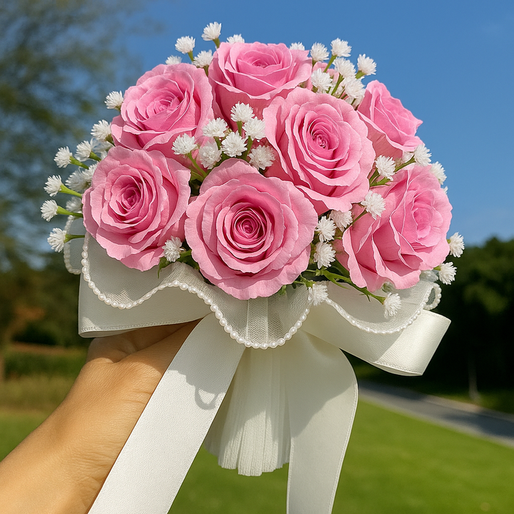 Silk Rose Bridal Bouquet