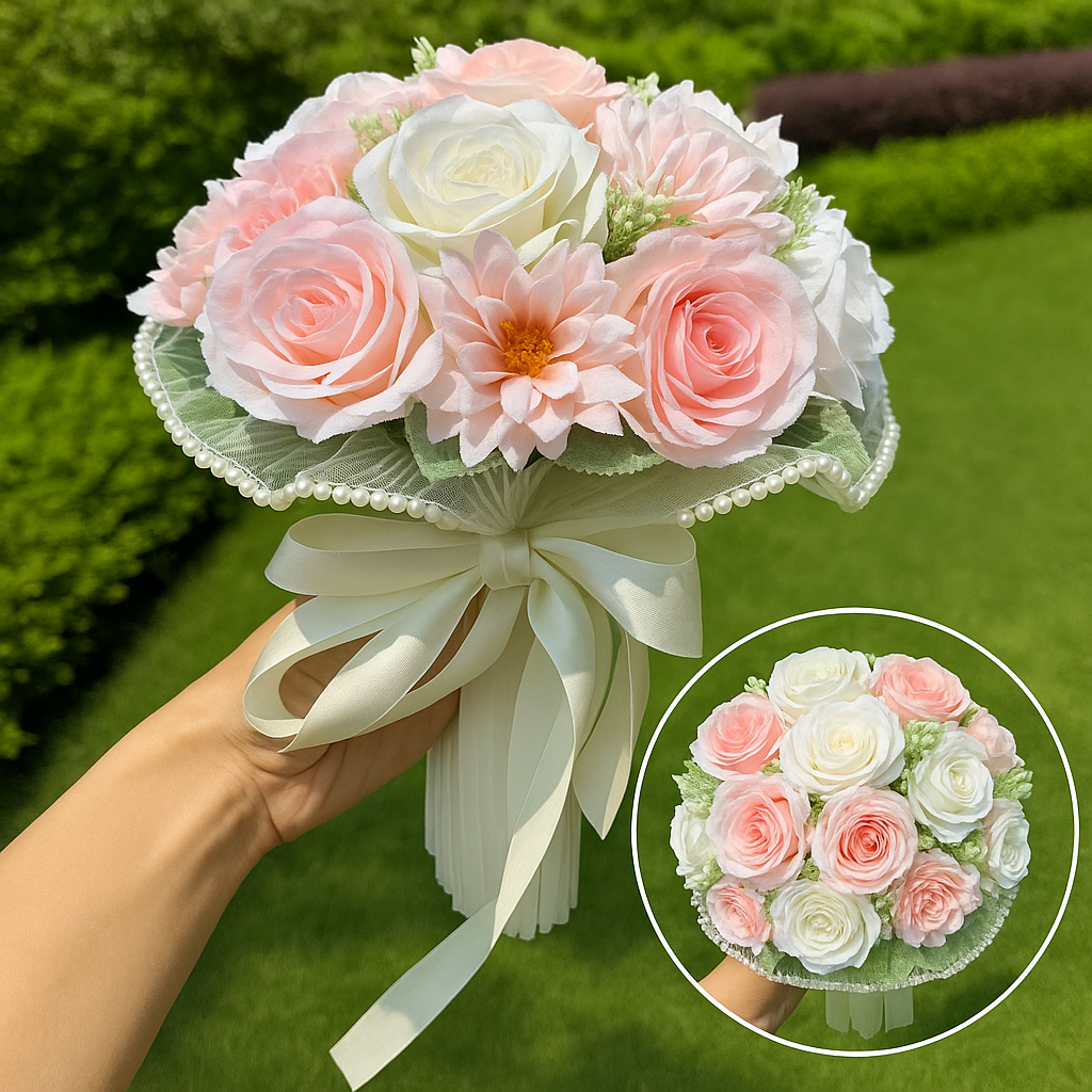 Silk Rose Bridal Bouquet