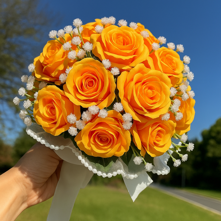 Silk Rose Bridal Bouquet