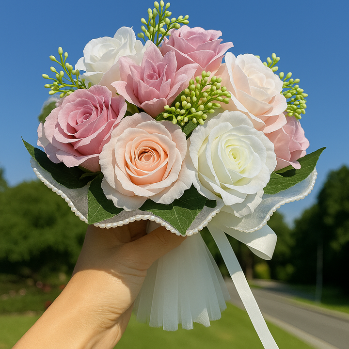 Silk Rose Bridal Bouquet