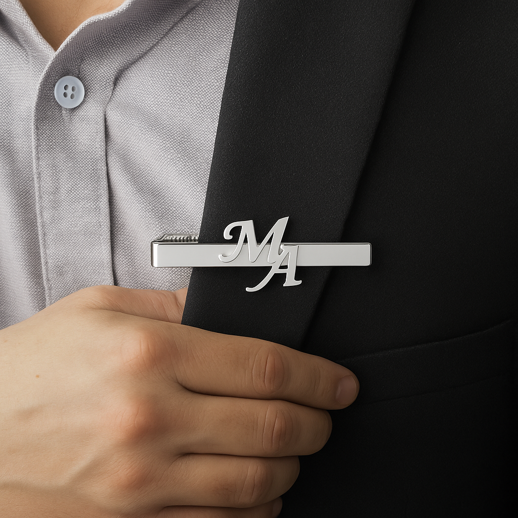 Personalized Initial Tie Clip