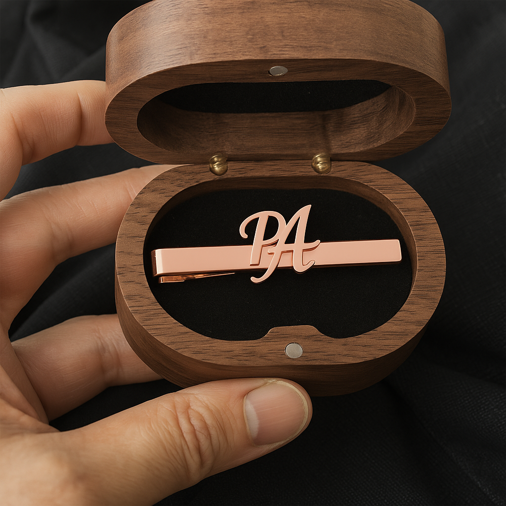 Personalized Initial Tie Clip