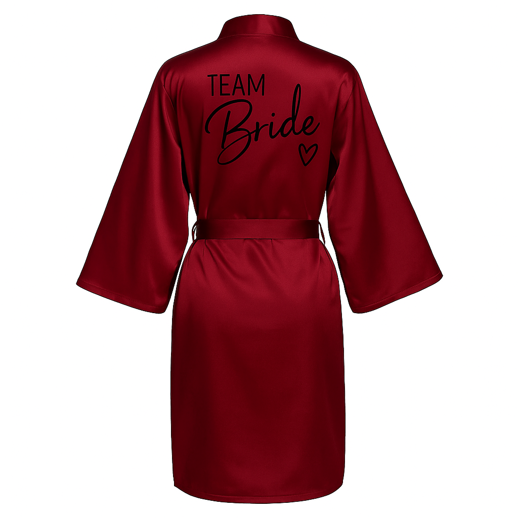 Team Bride Satin Robe