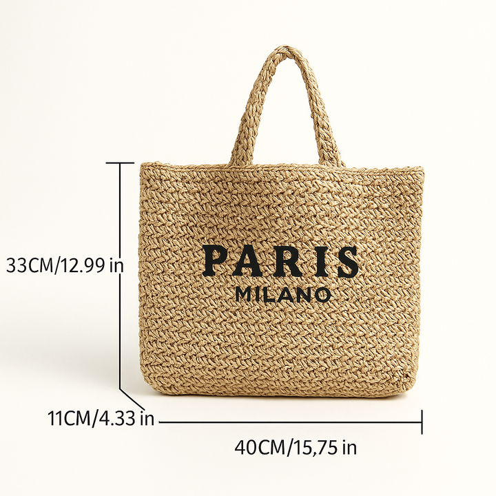 Large Straw Tote Bag