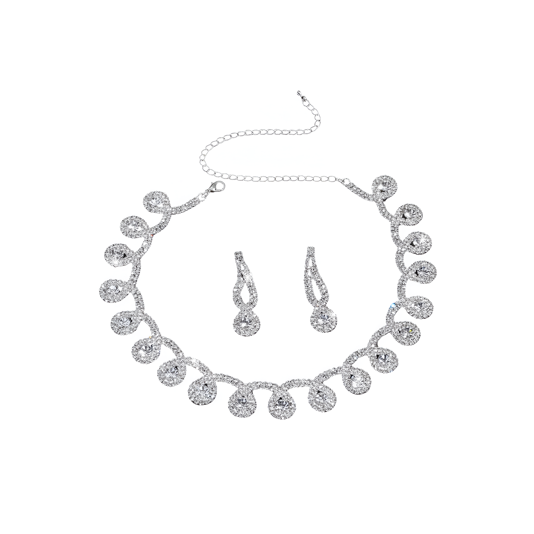 Crystal Tassel Jewelry Set