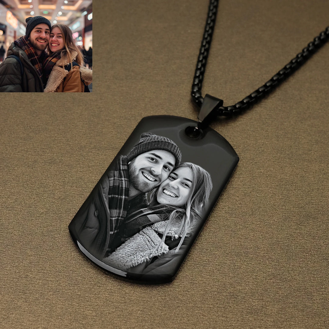 Custom Engraved Photo Necklace-SmashingFinds