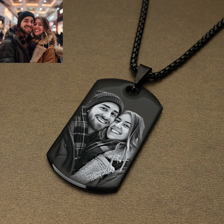 Custom Engraved Photo Necklace-SmashingFinds