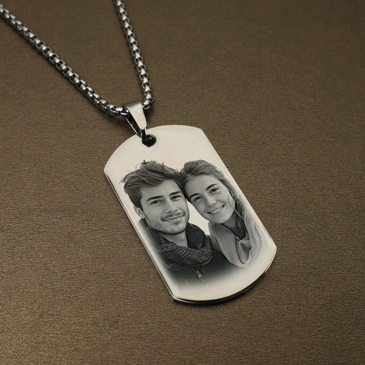 Custom Engraved Photo Necklace-SmashingFinds
