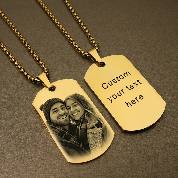 Custom Engraved Photo Necklace-SmashingFinds