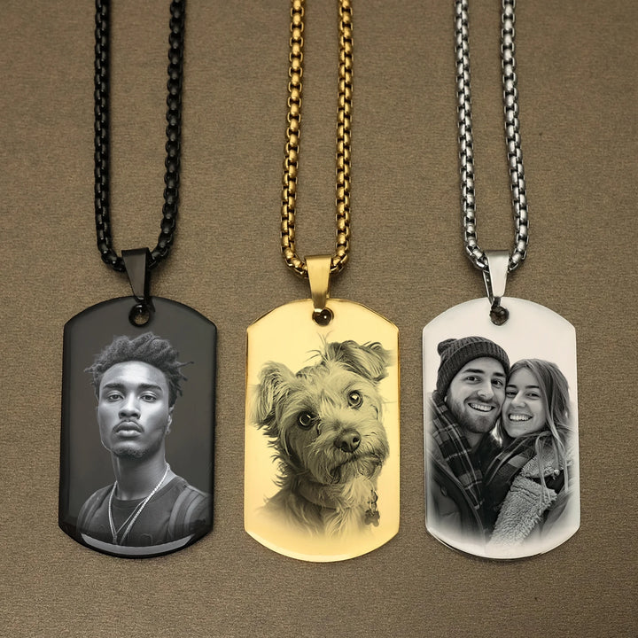 Custom Engraved Photo Necklace-SmashingFinds