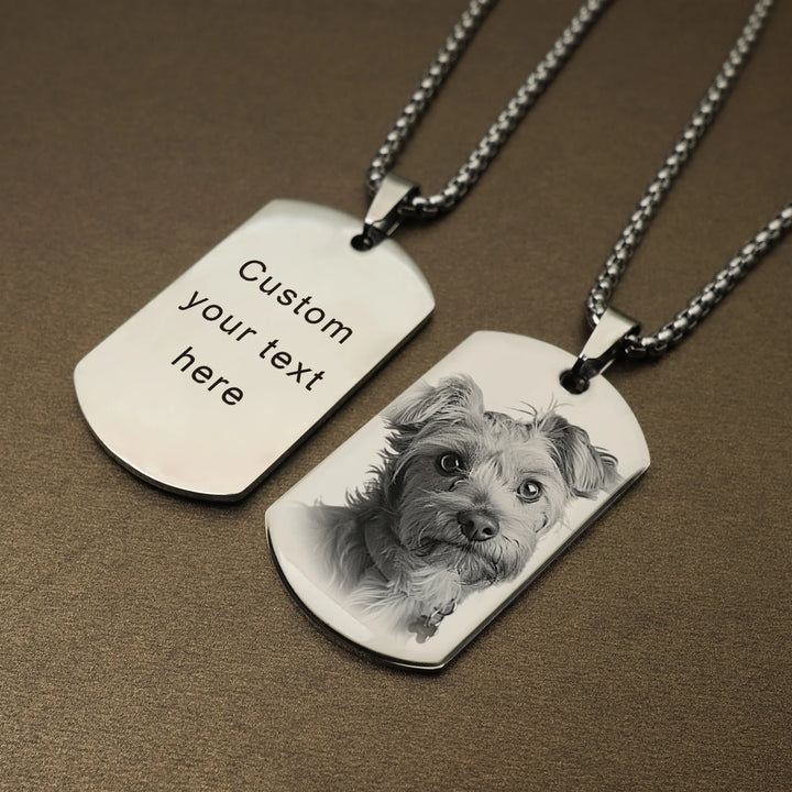 Custom Engraved Photo Necklace-SmashingFinds