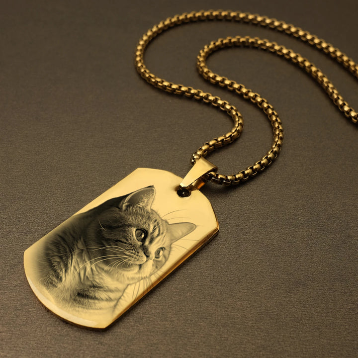 Custom Engraved Photo Necklace-SmashingFinds