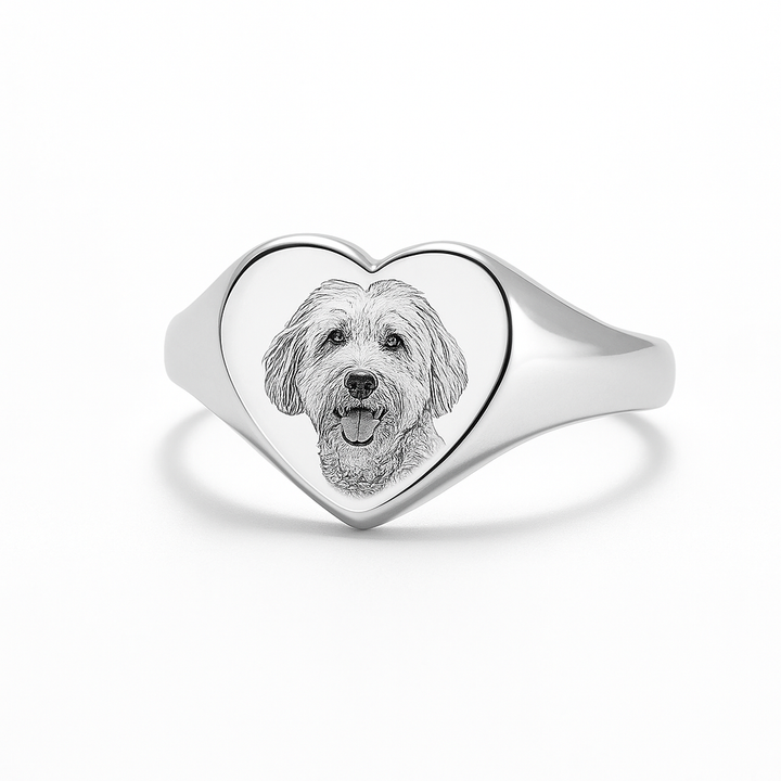 Custom Pet Photo Engraved Ring