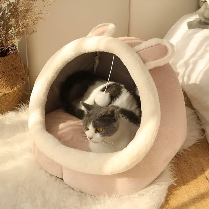 Foldable Cozy Pet Cave-SmashingFinds