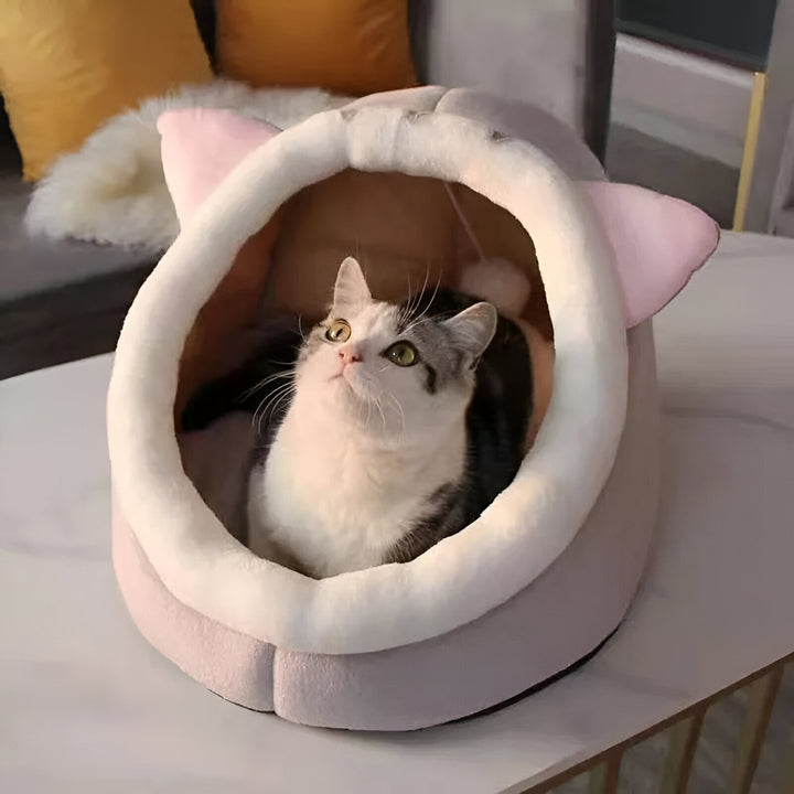 Foldable Cozy Pet Cave-SmashingFinds