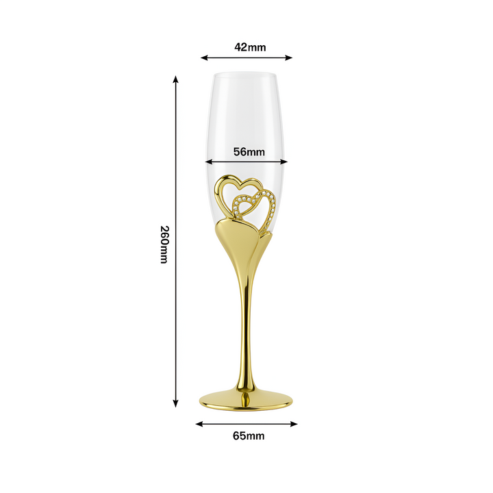 Gold Crystal Champagne Glasses