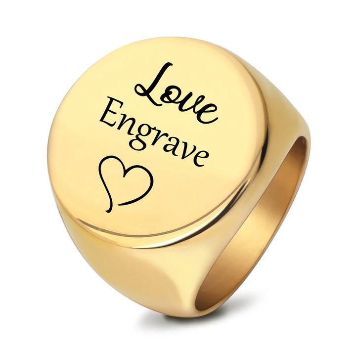 Custom Engraved Men’s Signet Ring