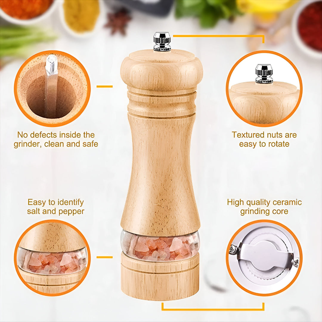 Wooden Pepper Salt Grinder