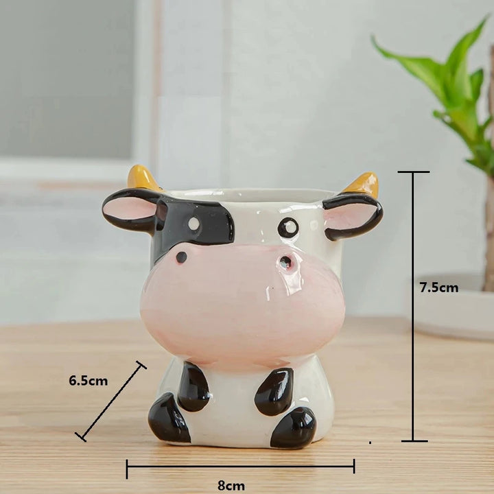 Nordic Animal Head Ceramic Planter