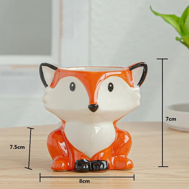 Nordic Animal Head Ceramic Planter