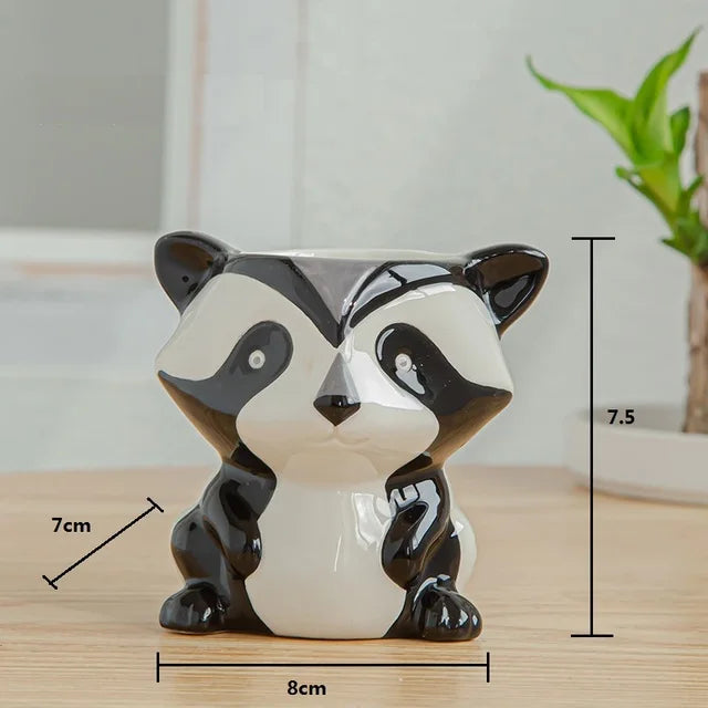 Nordic Animal Head Ceramic Planter