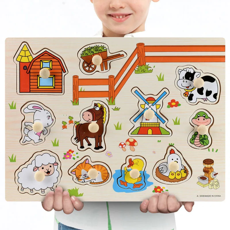 Montessori Wooden Puzzle Set