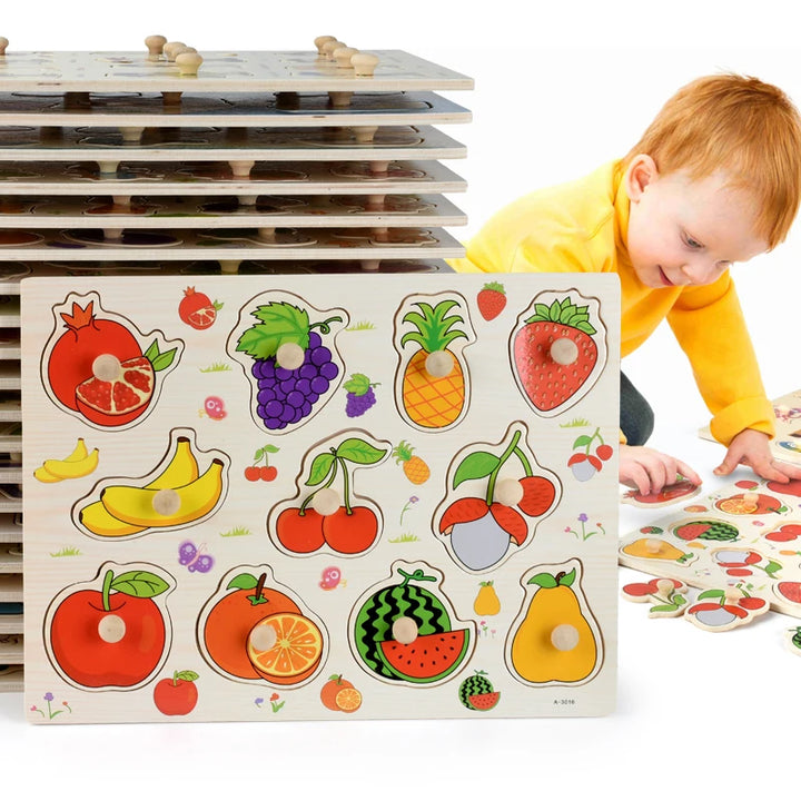 Montessori Wooden Puzzle Set