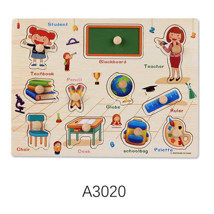 Montessori Wooden Puzzle Set