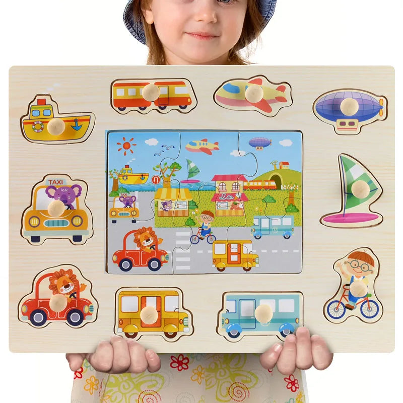 Montessori Wooden Puzzle Set