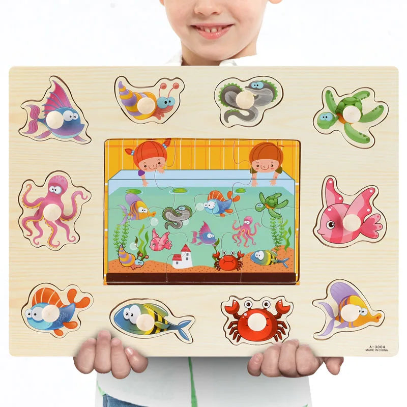Montessori Wooden Puzzle Set