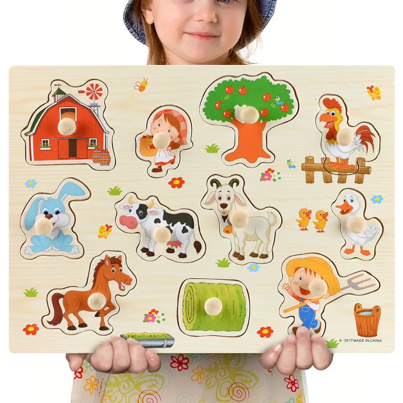Montessori Wooden Puzzle Set