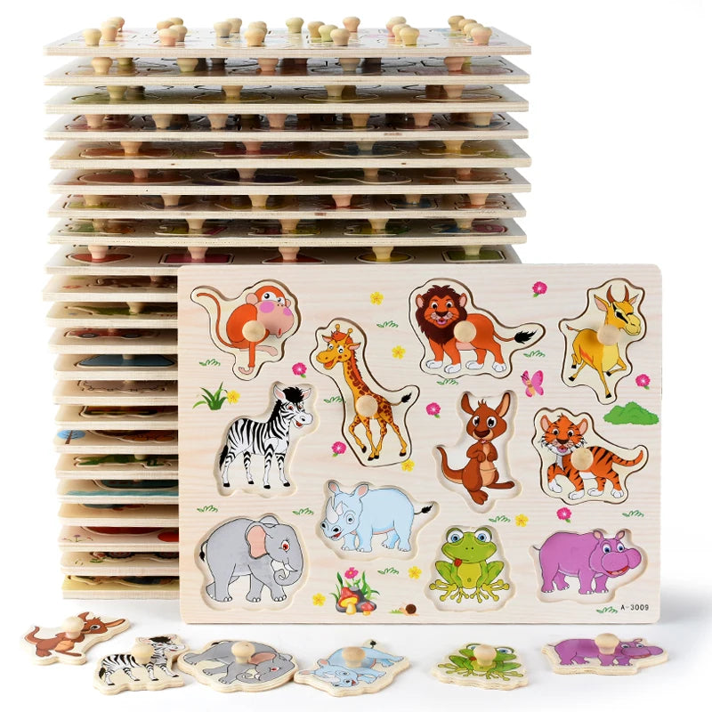 Montessori Wooden Puzzle Set