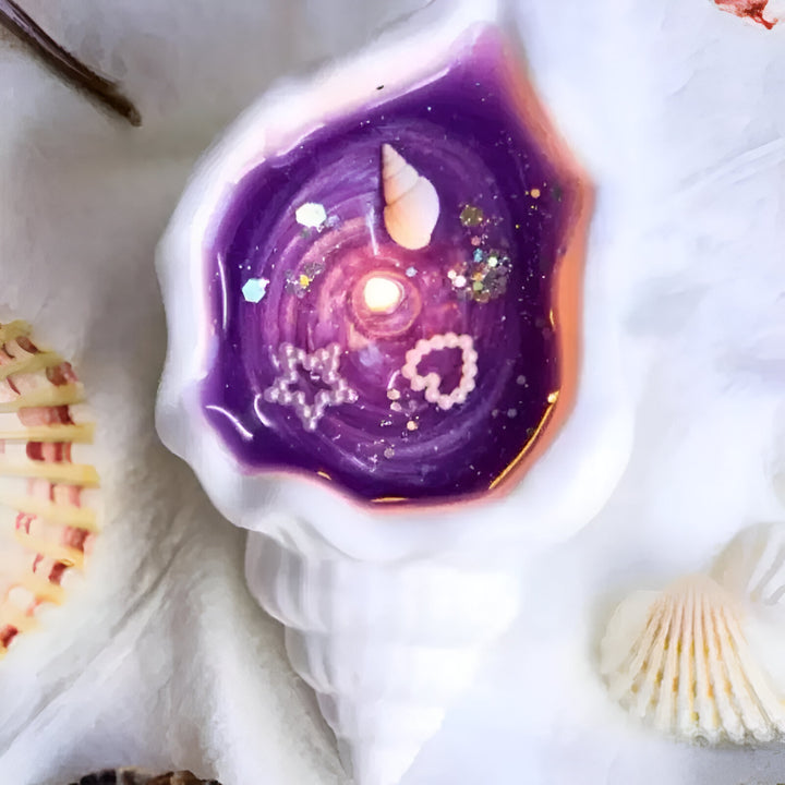 Handmade Sea Shell Candle-SmashingFinds