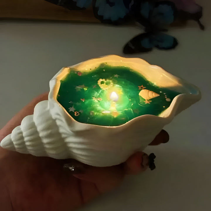 Handmade Sea Shell Candle-SmashingFinds