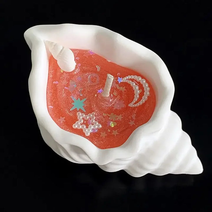 Handmade Sea Shell Candle-SmashingFinds