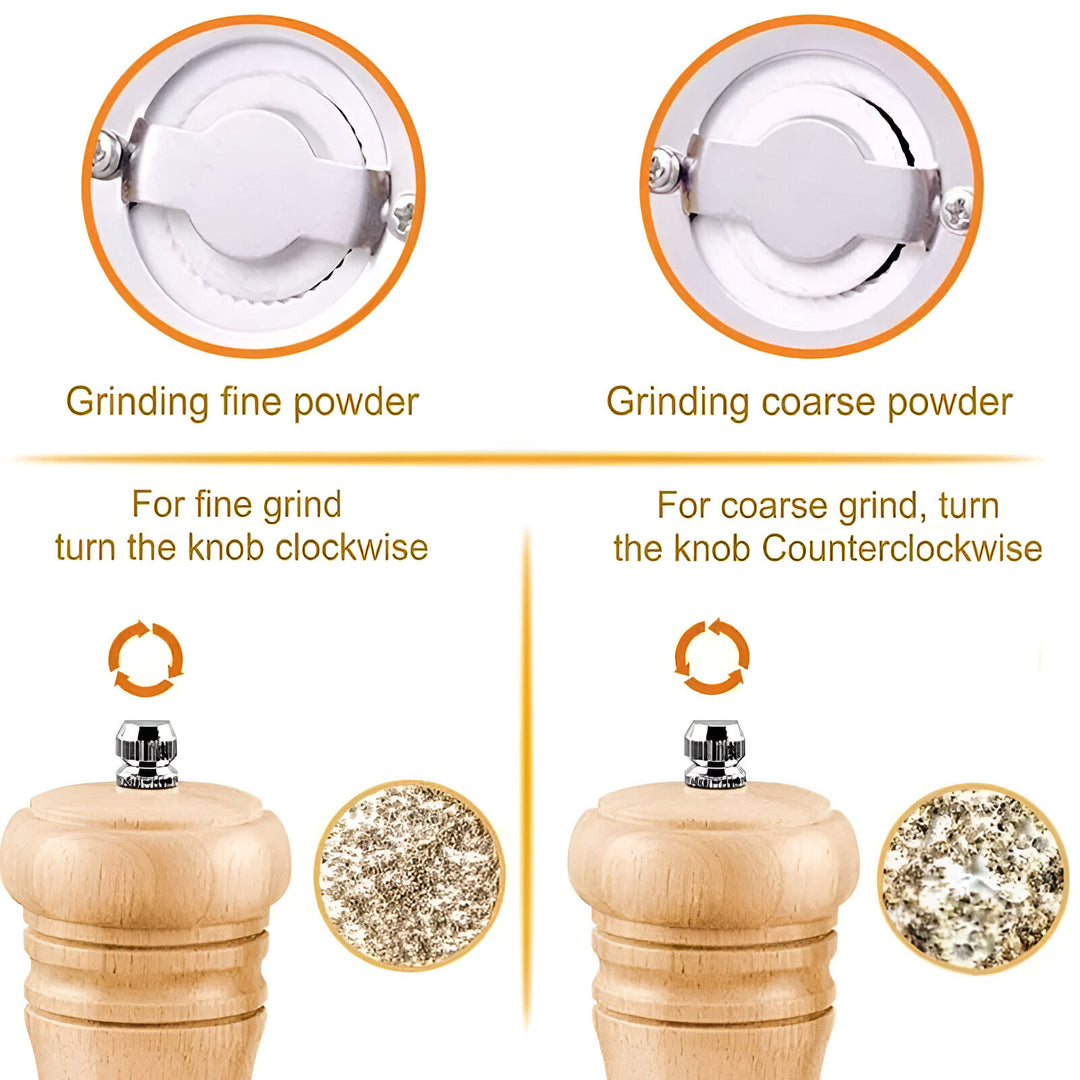 Wooden Pepper Salt Grinder